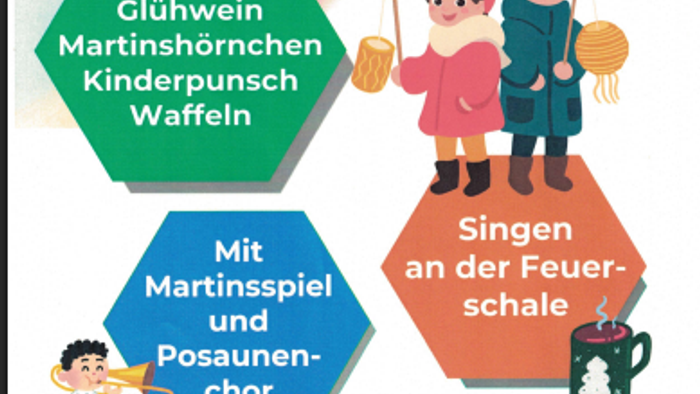 Laternenzug am 11.11.25 um 16 Uhr mit Martinspiel, Posaunenchor, Glühwein und Kinderpunsch