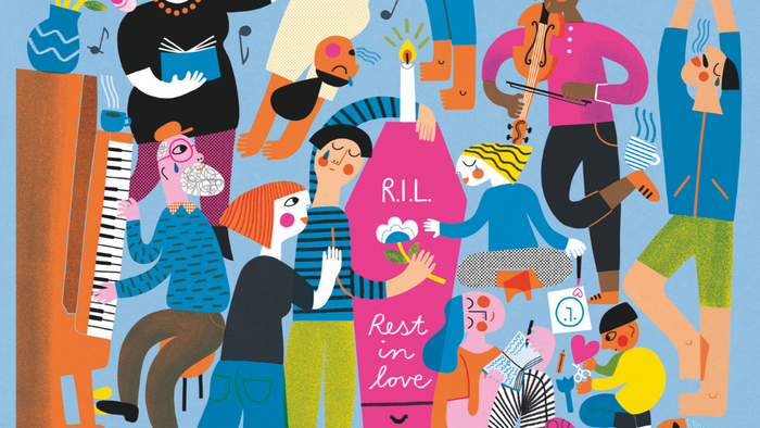 Buntes Poster mit einer vielfältigen Gruppe von Menschen und dem Text *„ENDlich“* oben.