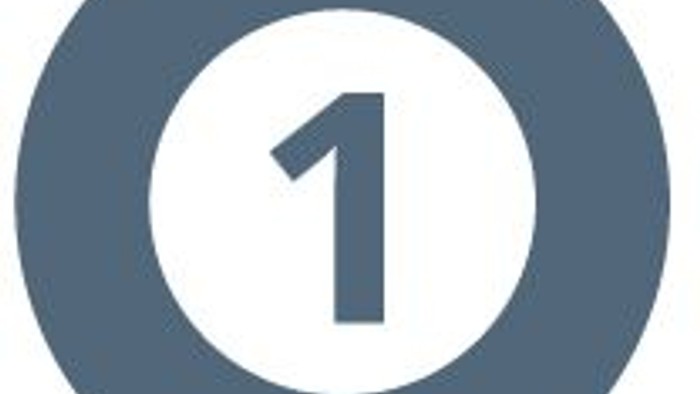 Kreis mit der Zahl Eins in der Mitte.