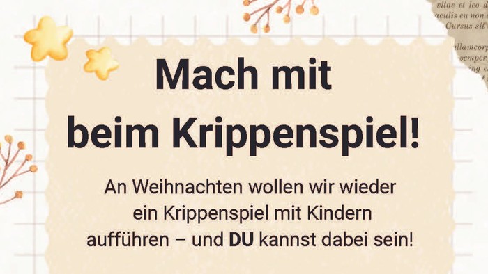 Krippenspiel, Probenstart 9.11.2025