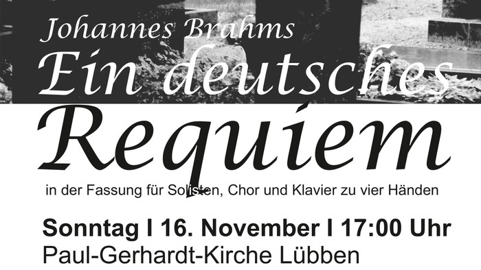 Das Bild zeigt eine Veranstaltung zur Aufführung von Johannes Brahms'