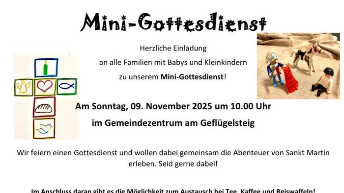 Einladung für Mini-Gottesdienst