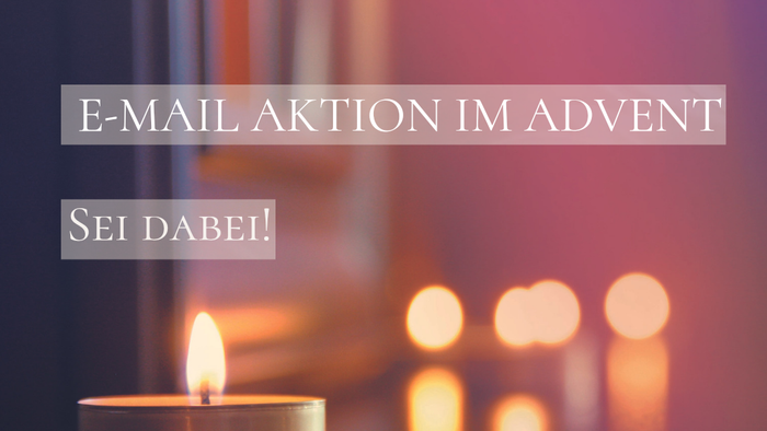 In der Adventszeit bietet Pfarrer Vogler wieder eine E-Mail Aktion an. Wer sonntags und mittwochs einen Impuls per Mail erhalten möchte, kann sich gerne anmelden.