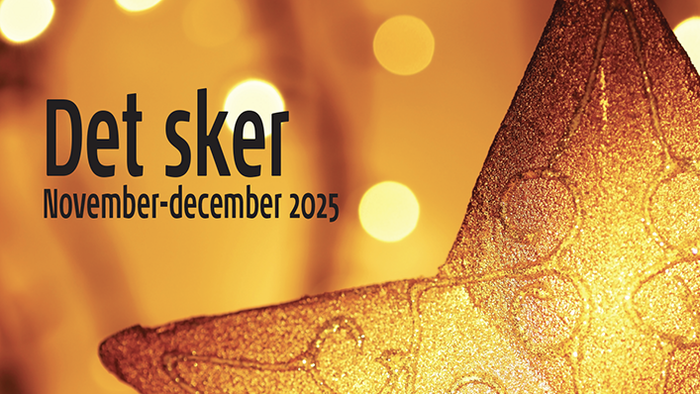 Guldstjernepynt med lys, november-december 2023-kalender, julearrangementer