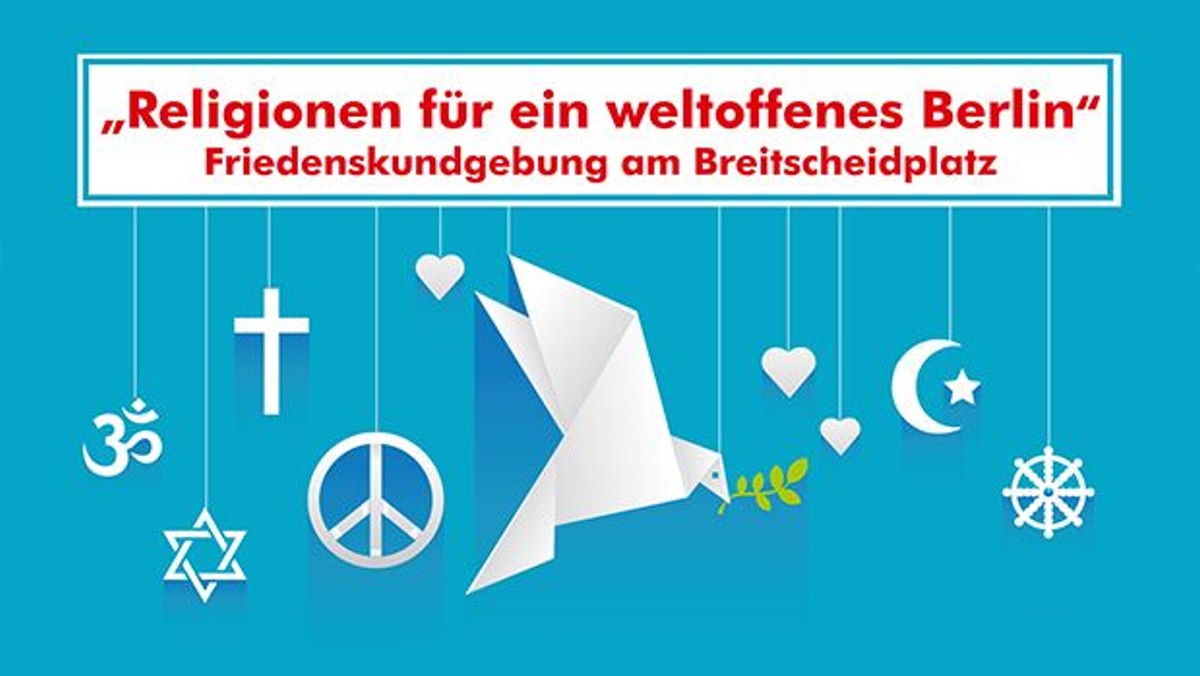 "Religionen für ein weltoffenes Berlin" - Friedenskundgebung am Breitscheidplatz