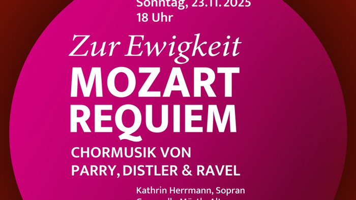 Plakat für das Kantoreikonzert Zur Ewigkeit.