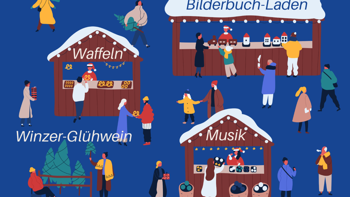 Adventsmarkt am 8. Dezember 2024 im Pfarrhof von St. Bonifatius von 11.30 Uhr bis 15.00 Uhr mit Waffeln, Musik, Weihnachtsgeschmuck und Würstchen vom Grill