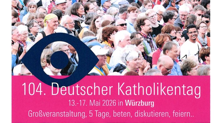 Plakat zum 104. Deutschen Katholikentag, Mai 2026 in Würzburg