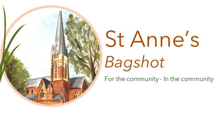 St Anne's Bagshot church logo with community and Christ inspiration