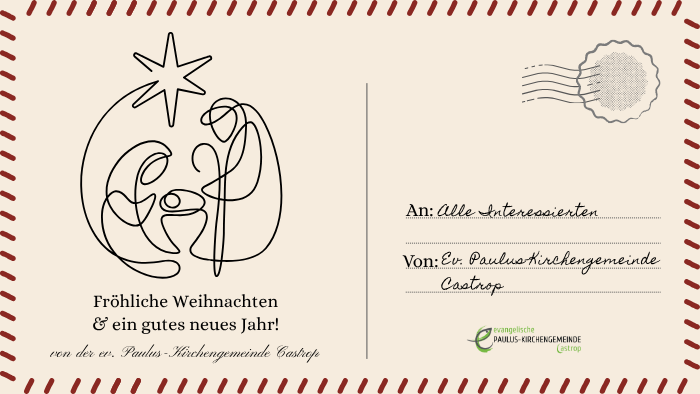 Postkarte Weihnachten 2025