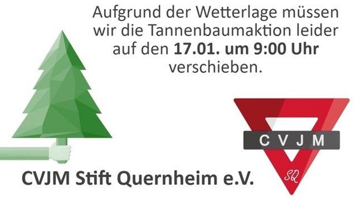 Hinweis Verschieben der Tannenbaumaktion auf 17.01.2026