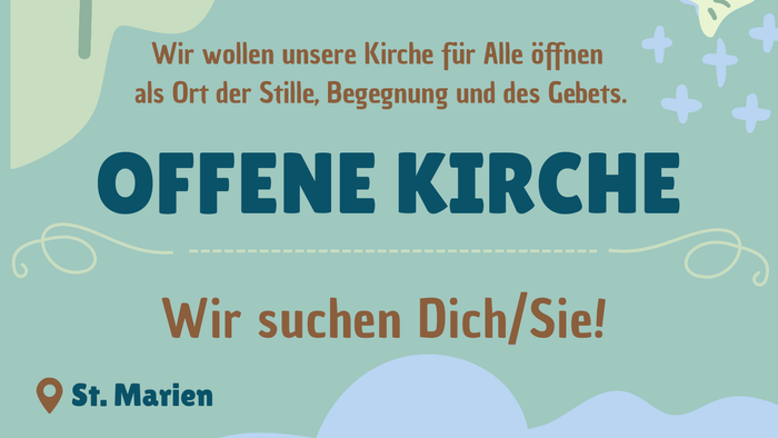 Plakat zum Infotreffen Offene Kirche