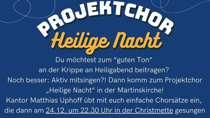 Plakat für die Veranstaltung *„Heilige Nacht“* mit Daten und Uhrzeiten
