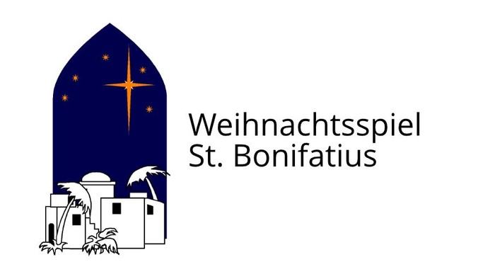 Weihnachtsspiel St. Bonifatius mit Kirche und Krippenfiguren