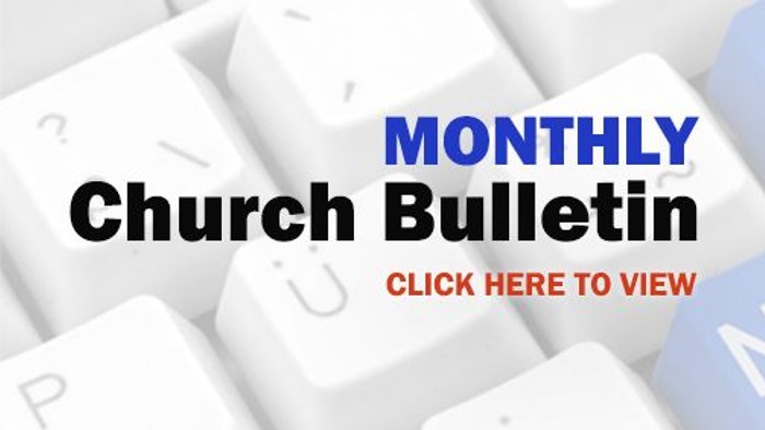 Monthly church bulletin newsletter, click to view