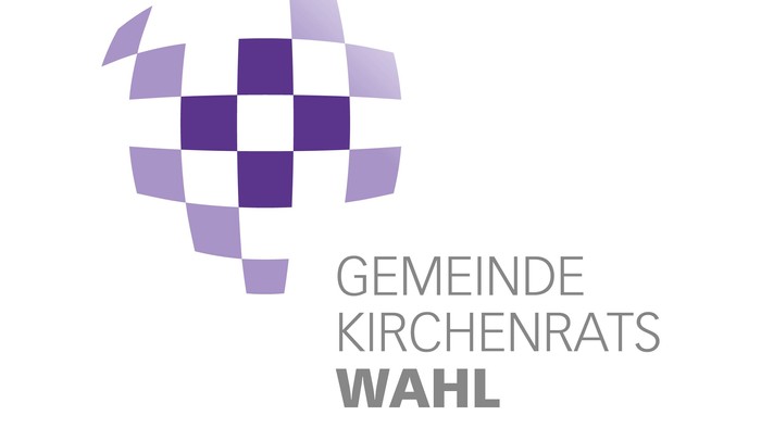 Das Logo der Gemeinde Kirchenrats Wahl in lila und weiß