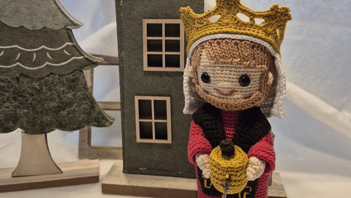 den ene af de hellige 3 konger, hæklet