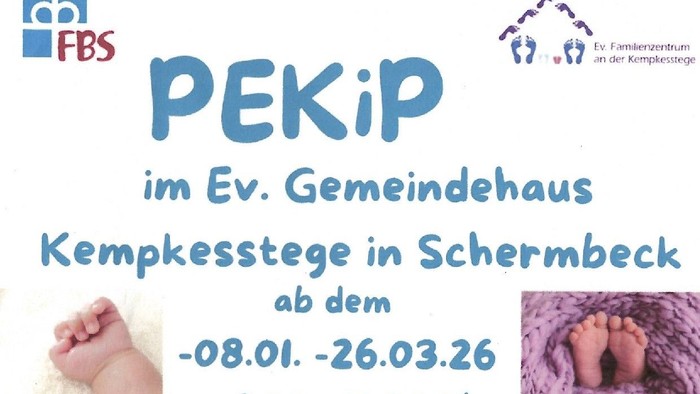 Plakat PEKIP ab Januar 26 im Gemeindezentrum