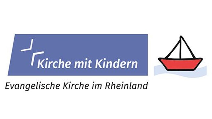 Logo der Evangelischen Kirche im Rheinland mit einem Bootssymbol
