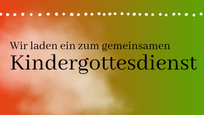 Plakat für den Kindergottesdienst zu Weihnachten am 21. Dezember 2025 um 11:00 Uhr
