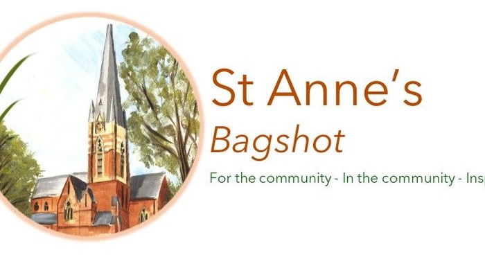 St Anne's Bagshot church logo with community and Christ inspiration