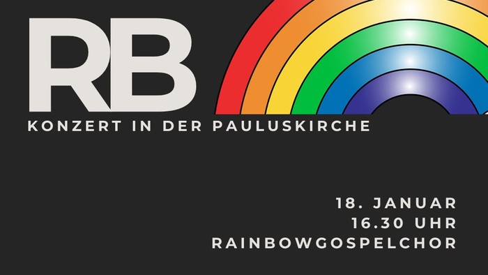 Am 18. Januar um 16.30 Uhr gibt der Rainbow Gospelchor ein Konzert in der Pauluskirche