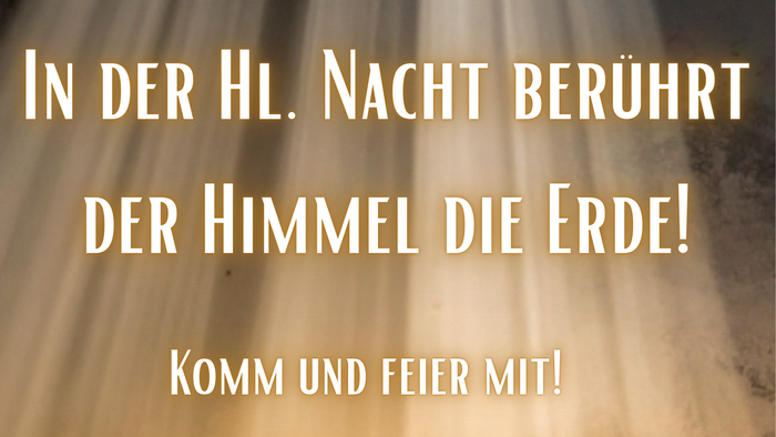 „Ankündigung der Christmette mit Zeiten und Orten für katholische Kirchen im Amöneburger Land“