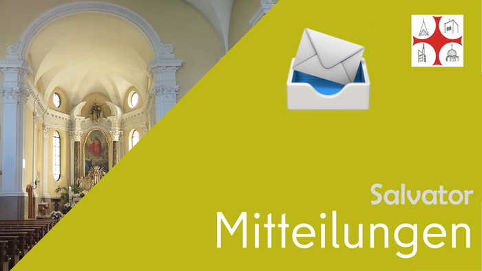 Bild zeigt Kirche und Briefumschlag mit Text 