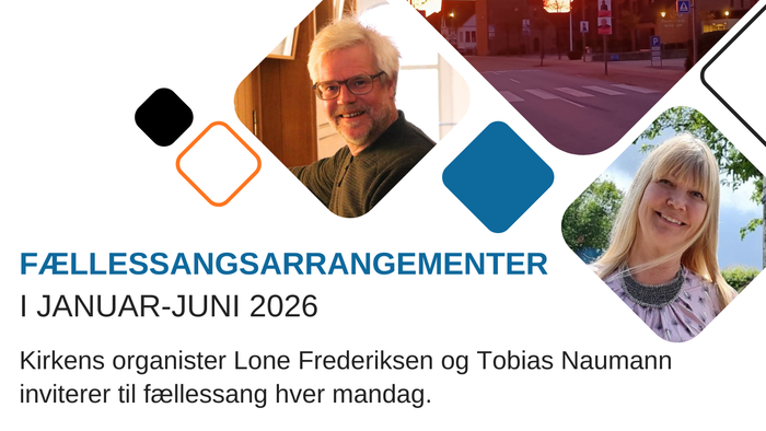 Plakat for kirkesangarrangement – syngesessioner i Brønderslev Kirke hver mandag fra januar til juni 2026.