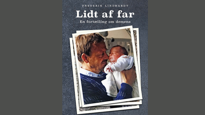 Forside af bogen til 'Lidt af far', skrevet af Frederik Lindhardt