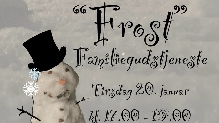 Snemand med sort hat, sne og iskrystaller