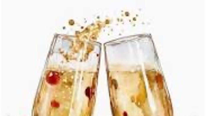 Einladung zum Neujahrswortgottesdienst mit Empfang in der St. Josephs-Kirche am 3. Januar 2026 mit Sekt.