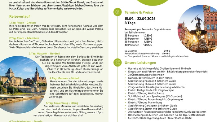 Flyer Reise nach Nordpolen