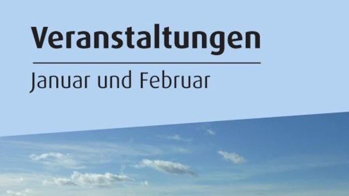 Kalenderflyer für Januar- und Februar-Veranstaltungen mit Winterlandschaft und Schneeglöckchen sowie einem Marienkäfer, gebrandet mit „Lietzow Evangelisch Gemeinsam“.