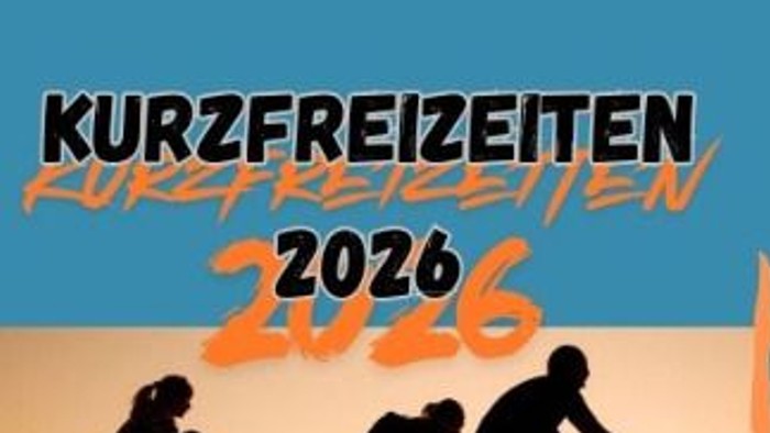 Ein Veranstaltungsplakat für 2026 mit einer Auflistung verschiedener Freizeitaktivitäten, darunter Wandern, Outreach-Programme, kreative Workshops und eine Zug-Gipfeltour.
