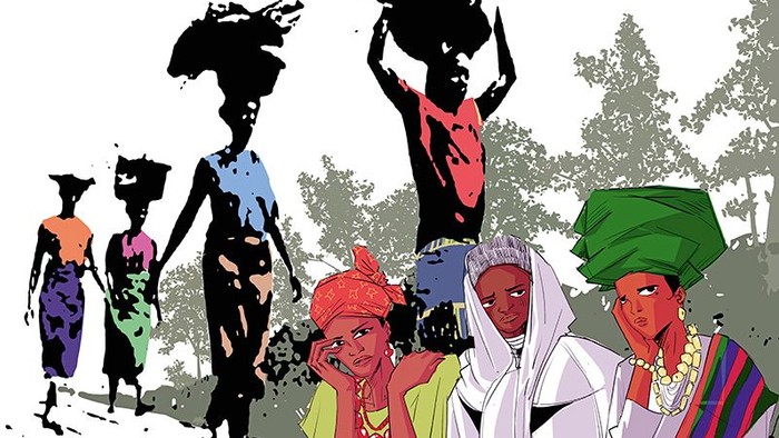 Illustration von Frauen zum Weltgebetstag in Nigeria