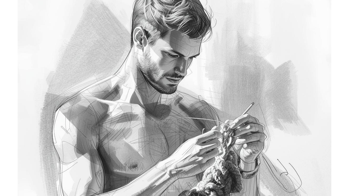 Plakat til invitation til croquis-tegnetime i en salon den 12. februar med en skitserende mand.