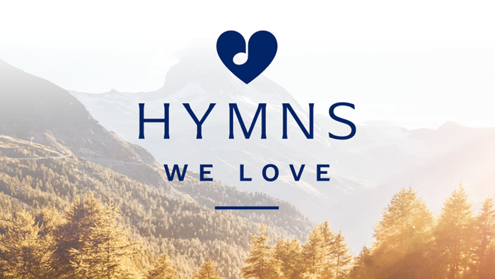 A serene mountain landscape with the text 