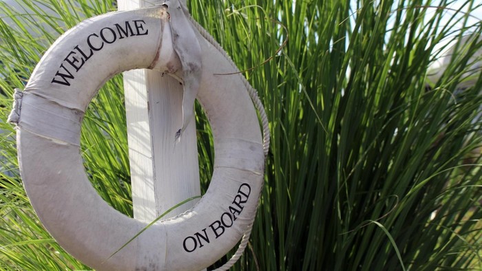 Ein Rettungsring mit der Aufschrift 