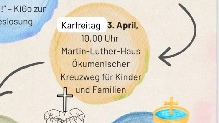 „Ein Zeitplan für 2026 für Kindergottesdienste mit Daten, Uhrzeiten und Orten in deutschen Kirchen.“