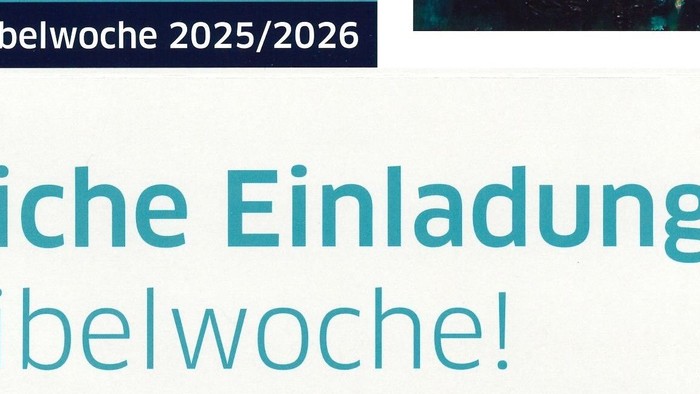 Herzliche Einladung zur Bibelwoche