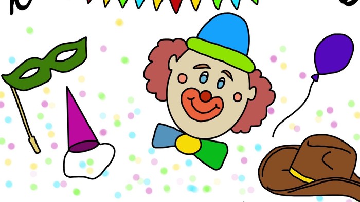 Ein Plakat mit der Ankündigung Krabbelgottesdienst zum Fasching in der Paul-Gerhardt-Kirche am 8.2.26