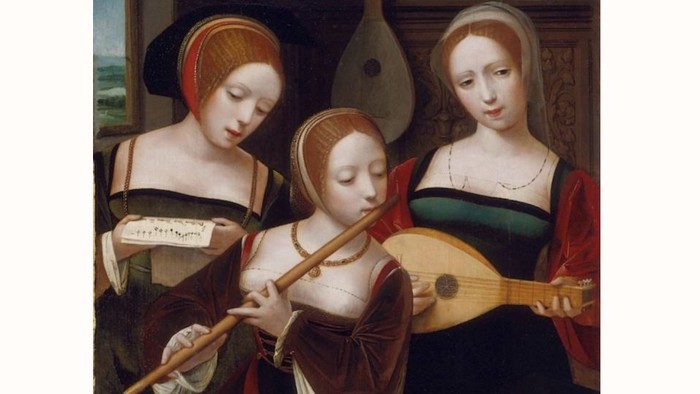 Konzertplakat zum Internationalen Frauentag mit Frauenchor und Instrumentalensemble in der St. Bonifatius-Kirche.