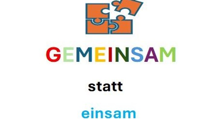 Logo des Seniorentreffs St. Joseph mit dem Motto: Gemeinsam statt einsam.