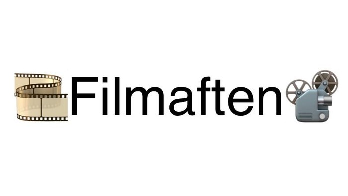 Filmaften logo med filmrulle og projecteur.