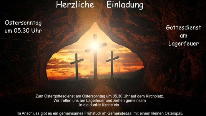 Einladung zum Gottesdienst zum Ostersonntag
