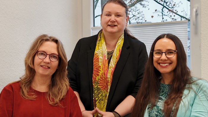 Von links nach rechts: Heike Schiller (Beratung), Silke Asshoff (Verwaltung) und Margarita Schiemann (Beratung) sind das Team der Krebsberatungsstelle der Ev. Pflegedienste Mark-Ruhr.
