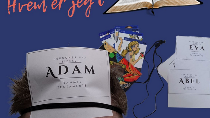 Billedet viser en samling af bibelske tekster og illustrationer, herunder