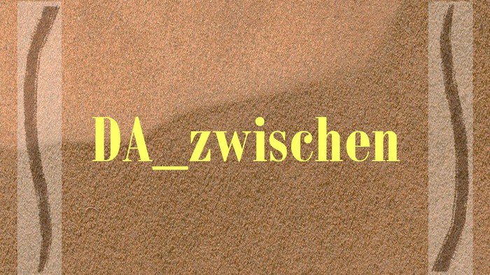 Sandfarbener Hintergrund mit Überschrift