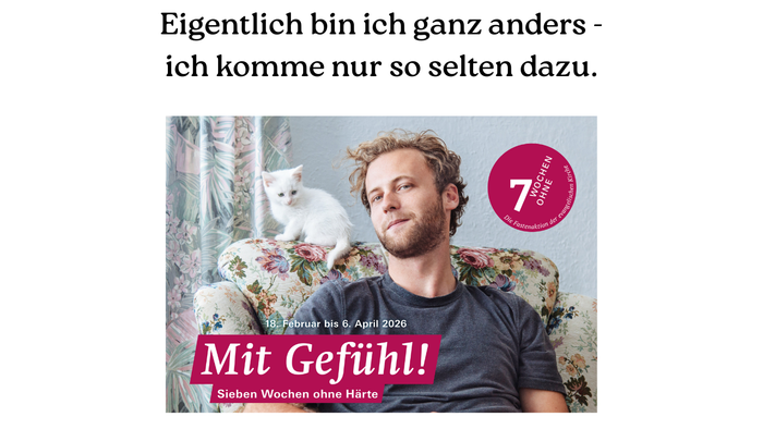 Deutsche Kirchenanzeige, die in der Osterzeit zu emotionaler Verbundenheit und Besinnung einlädt – mit biblischen Impulsen und gemeinschaftlichem Austausch.